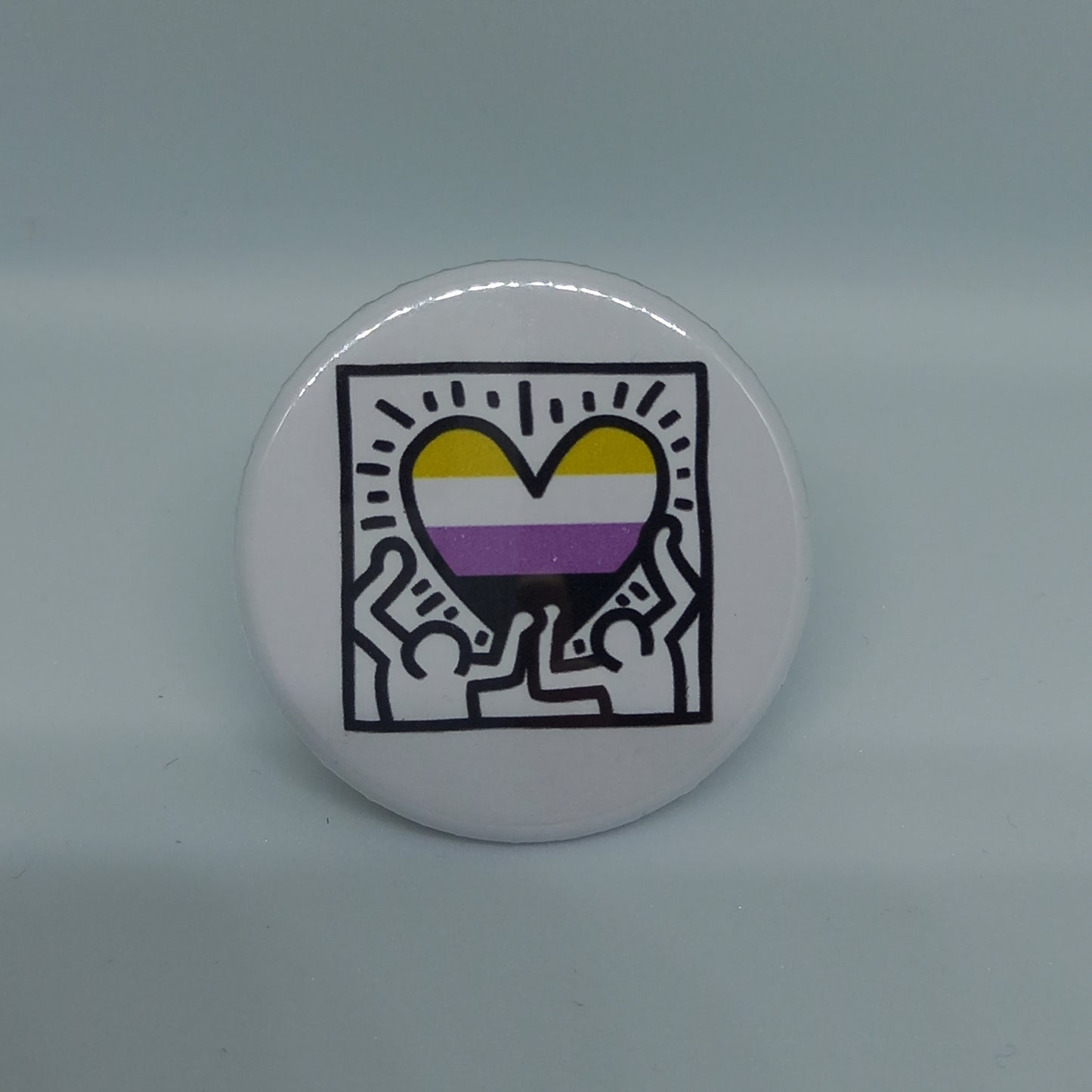 Keith Haring Style Pride Badges